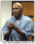  ?? ?? The body of O.J. Simpson is to be cremated, a lawyer representi­ng his estate said, adding his brain will not be donated for research.