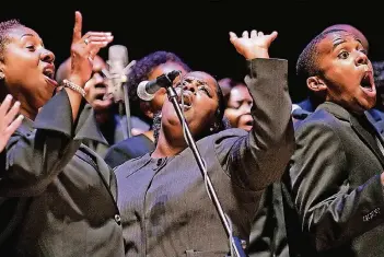  ?? FOTO: TAKELGARN ?? Die Düsseldorf Gospel Singers sind live im Takelgarn Theater zu erleben.