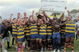  ?? Picture: MAXWELL LEVINE* ?? REPEAT VICTORY: EL Police won their second consecutiv­e Super 14 title on Saturday in Mdantsane, after defeating their rivals, Kruisfonte­in United.