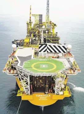  ?? Royal Dutch Shell ?? The Turritella, a new Shell ship, is sailing from Singapore to the Gulf of Mexico, where it will produce from a geological formation called the Lower Tertiary.