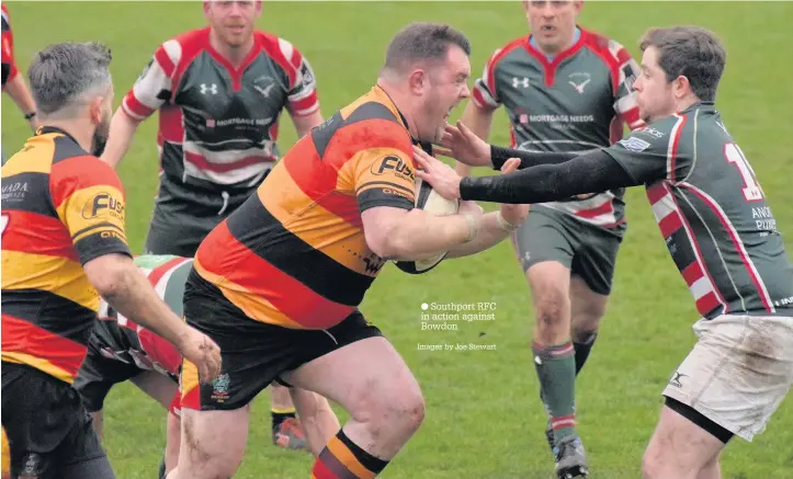  ?? Images by Joe Stewart ?? Southport RFC in action against Bowdon