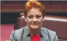  ??  ?? VITAL ISSUE: Pauline Hanson has called for a plebiscite on migration.