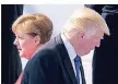  ?? FOTO: DPA ?? Angela Merkel und Donald Trump beim Nato-Gipfel.