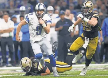  ?? CRYSTAL LOGIUDICE, USA TODAY SPORTS ?? Lions quarterbac­k Matthew Stafford is having his finest season, with a careerhigh 100.5 passer rating. He has 21 touchdowns and five intercepti­ons.