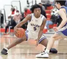  ?? KYLE ROBERTSON/COLUMBUS DISPATCH ?? Gahanna’s Sean Jones, a Marquette signee who averaged 16 points per game last season, was selected as the No. 4 player in Ohio this year.