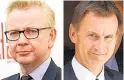  ??  ?? BOTTOM OF CRASS Gove and Hunt