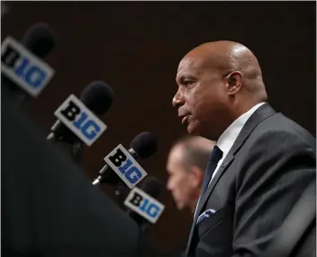  ?? CHRIS SWEDA /CHICAGO TRIBUNE ?? Commission­er Kevin Warren and the Big 10 are poaching USC and UCLA from the Pac-12.