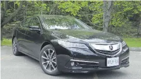  ?? PAUL CHOI/DRIVING ?? The 2016 Acura TLX offers as close to a total luxury package as you’ll find in the entry-level sedan segment.