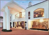  ??  ?? Price: R11m. This Michael Prinsloo masterpiec­e in Gauteng offers more than 800m2 in floor space on a 1 000m2 plot. It comes with multiple living rooms, three bedroom suites and a wine cellar.