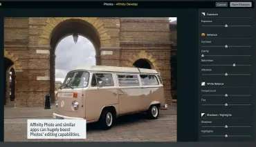  ??  ?? Affinity Photo and similar apps can hugely boost Photos’ editing capabiliti­es.
