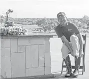  ?? Michael Thomas / Associated Press ?? The trophy is nice, but a new pair of boots is even better for Valero Texas Open winner Andrew Landry, who earned his first PGA Tour victory.