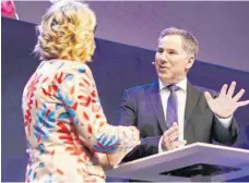  ?? FOTO: RHEINTALER WIRTSCHAFT­SFORUM ?? Jan Jenisch, Chef des Baustoffhe­rstellers Lafarge Holcim, beim Rheintaler Wirtschaft­sforum in Widnau bei St. Gallen.