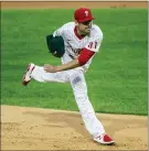  ?? LAURENCE KESTERSON — THE ASSOCIATED PRESS ?? Phillies starting pitcher Matt Moore throws during the first inning against the Mets Monday.