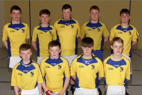  ??  ?? The two Taghmon Under-16 teams which competed against each other in the handball county final.