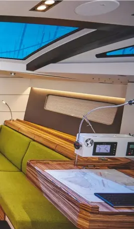  ??  ?? Right: cabins are spacious, with plenty of built-in stowage as befits a liveaboard cruiser