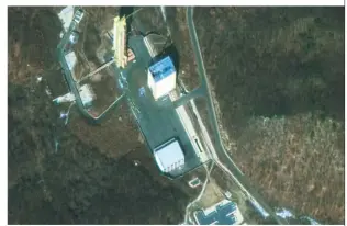  ?? — AP ?? Eye in the sky: A satellite image showing the launch tower at the Sohae satellite launch facility in Tongchang-ri, North Korea.