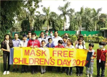  ??  ?? March for Breathing, The Ardee Students lead a Protest March in the capital and are Seen Sharing Space with Shri Arvind Kejriwal, Chief Minister, Delhi