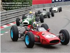  ??  ?? Persiguien­do al líder. Joseph Colasacco que acabaría segundo, lidera un grupo en su Ferrari 1512.