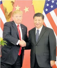  ?? Photo / AP ?? Presidents Donald Trump and Xi Jinping are holding their ground as the US-China trade war intensifie­s.