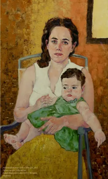  ??  ?? Portrait of woman with a little girl. 2017 Oil on canvas. 100 x 60 cm.
Lubov Meshulam Lekovitch © All rights reserved.