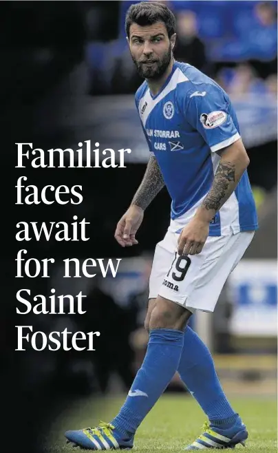  ??  ?? OUT TO IMPRESS: St Johnstone signing Richard Foster made his debut against champions Celtic
