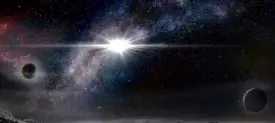  ??  ?? ANARTIST’S impression of super luminous supernova ASASSN-15lh as it would appear from an exoplanet about 10,000 light-years away.