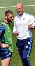  ?? Benzema et Zidane s’avancent vers un immense défi. (Photo AFP) ??