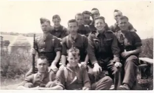  ?? COURTESY OF SPECIAL COLLECTION­S, QUEEN’S UNIVERSITY AND THE GILBERT FAMILY ?? Stephen Gilbert and Forrest Reid in October 1933, and (right) Stephen (front right) with his regiment c. 1940