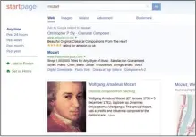  ??  ?? StartPage: los resultados son similares a los de Google y el aspecto externo también recuerda al buscador por excelencia.