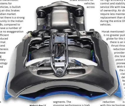  ??  ?? Wabco’s Pan 17 Air Disc Brakes