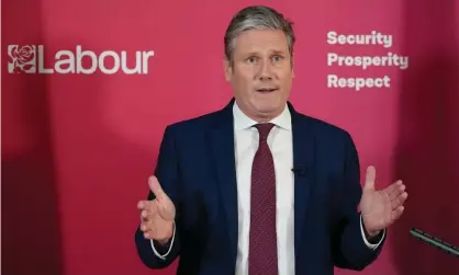  ?? Photograph: Yui Mok/PA ?? ‘Keir Starmer declared in a Monday afternoon press conference that he will resign if issued with a fixed penalty notice.’