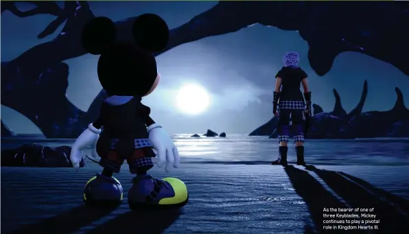  ??  ?? As the bearer of one of three Keyblades, Mickey continues to play a pivotal role in Kingdom Hearts III.