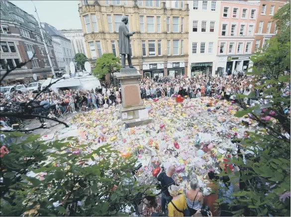  ??  ?? The Manchester Arena bomber sought to inspire division, fear and despair. Instead, the people of the city responded with acts of love, kindness and solidarity with one another.