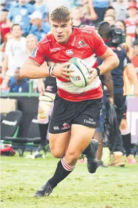  ?? Picture: Gallo Images ?? GOLDEN MAN. Lions hooker Malcolm Marx delivered another outstandin­g performanc­e in being named Man-of-the-Match after his side’s 49-35 win against the Bulls on Saturday.