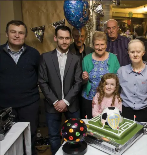  ??  ?? Myles Kavanagh celebratin­g his 60th birthday with family and friends in the Grand Hotel on Friday night.