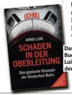  ??  ?? Das Cover des Buchs von Arno Luik „Schaden in der Oberleitun­g“