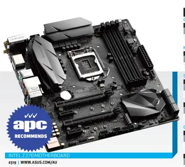  ??  ?? INTEL Z270 MOTHERBOAR­D