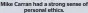  ?? ?? Mike Carran had a strong sense of personal ethics.