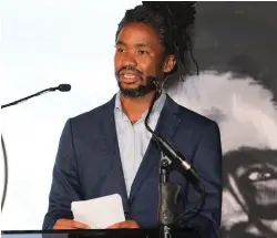  ?? ?? CHIP OFF THE OLD BLOCK … Nyaniso Goniwe, the son of the late anti-apartheid activist, Matthew Goniwe, challenged the current generation of leaders to take a leaf out of his father’s book.