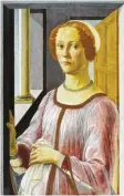 ?? Foto: Albert & Victoria Museum London ?? Alte Pinakothek: Florentine­r Maler wie Sandro Botticelli, Porträt einer Dame.