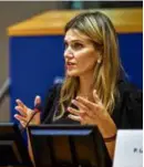  ?? EUROPEAN PARLIAMENT VIA AP ?? Former Parliament vice president Eva Kaili remained in custody while she faces corruption charges.