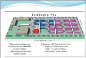  ??  ?? An early layout of the East Beamer Street homeless center.