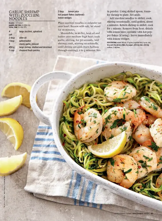 Garlic Shrimp With Zucchini Noodles Pressreader