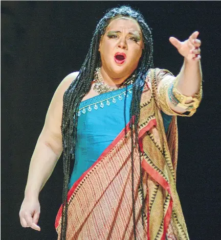  ?? YVES RENAUD ?? Soprano Anna Markarova, in the title role as Aida in the Opéra de Montréal season-opener on Saturday night at Salle Wilfrid-Pelletier, presented a believable portrait of the enslaved Ethiopian princess divided between love and patriotism.