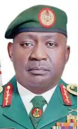  ?? ?? Chief of Defence Staff, General Christophe­r Musa