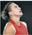  ?? FOTO: WEST/AFP ?? Aryna Sabalenka ist die große Favoritin in Melbourne.