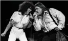  ?? Rick Diamond/Getty Images ?? Ridiculous and thrilling … Meat Loaf and Karla DeVito performing in Georgia. Photograph: