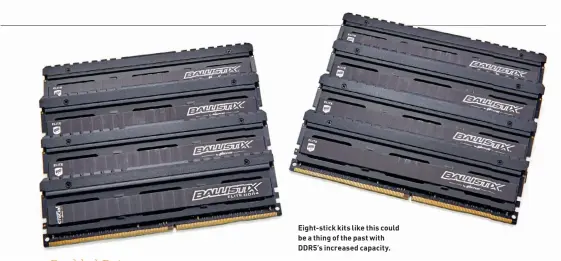  ??  ?? Eight-stick kits like this could be a thing of the past with DDR5’s increased capacity.