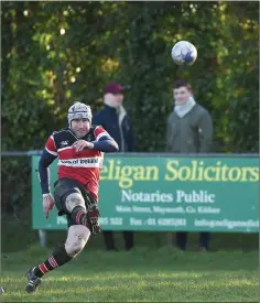  ??  ?? Wicklow’s Brian Keegan converts during the Bank of Ireland Provincial Towns Cup Round 2 match against North Kildare in Kilcock.