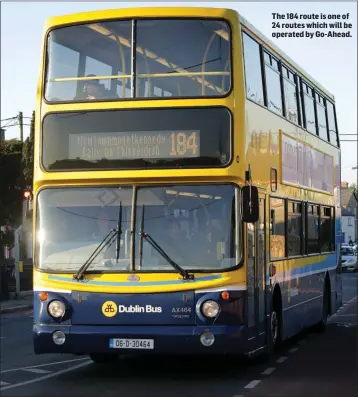  ??  ?? The 184 route is one of 24 routes which will be operated by Go-Ahead.